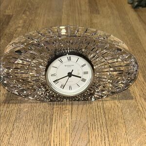 Waterford large oval crystal clock